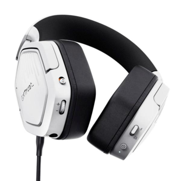 TRUST Herní sluchátka GXT 493W Carus,  Bluetooth,  2.4GHz,  bílá1