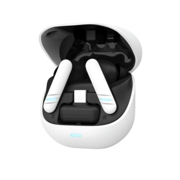 TRUST sluchátka GXT 409 Oxxie, špunty, Bluetooth, RF 2.4GHz, USB-C Přijímač, bílá1