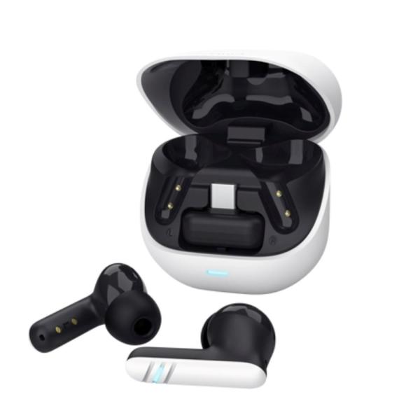 TRUST sluchátka GXT 409 Oxxie, špunty, Bluetooth, RF 2.4GHz, USB-C Přijímač, bílá2