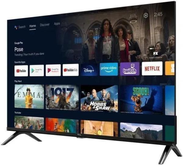 TCL 32S5400AF 32" TV,  Full HD,  Direct LED,  HDR,  Android TV,  Google Assistant,  HDMI,  USB,  WiFi2