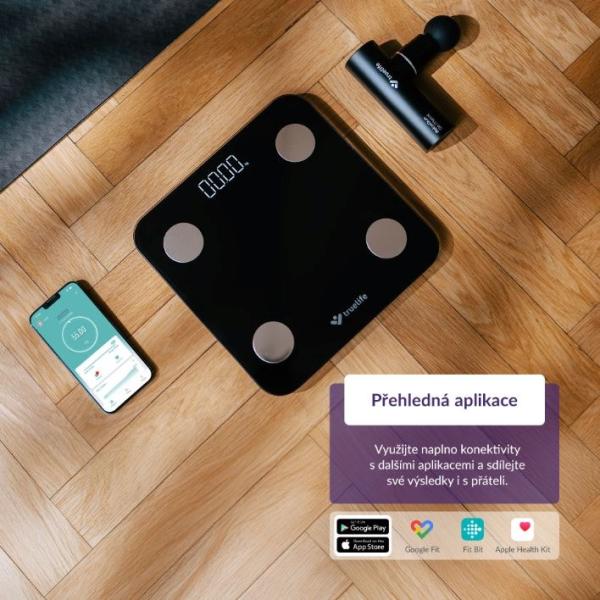 TrueLife FitScale W1 BT Black - bioelektrická impedanční bluetooth váha5