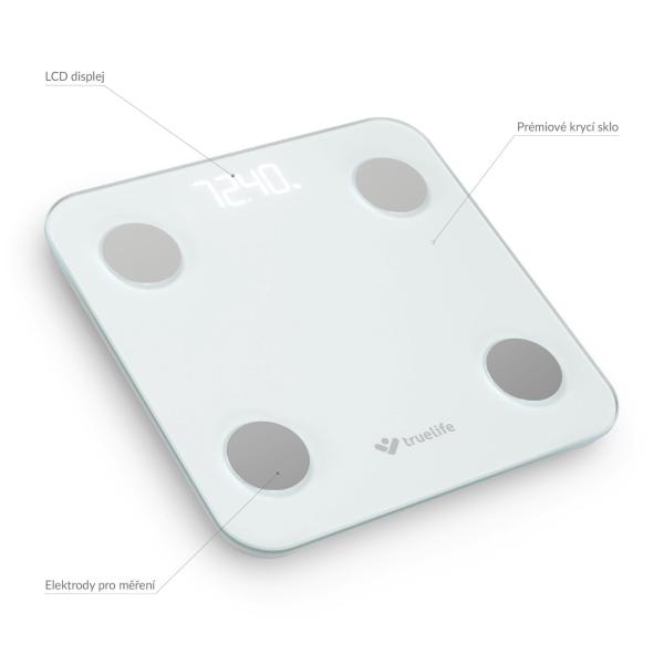 TrueLife FitScale W1 BT White - bioelektrická impedanční bluetooth váha14