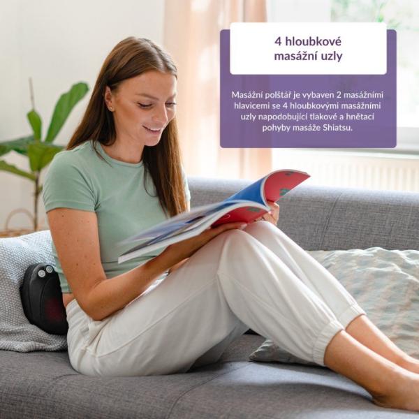 TrueLife RelaxBack B3 Charge - masážní polštář s dobíjecí baterií - Poškozený obal (Komplet)6