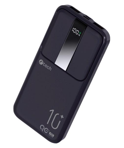C-TECH Powerbanka 10000mAh,  Li-Pol,  22, 5W,  USB-C/ USB-A/ micro USB1