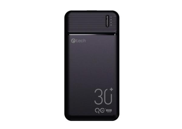 C-TECH Powerbanka 30000mAh,  Li-Pol,  20W,  USB-C/ USB-A/ micro USB1