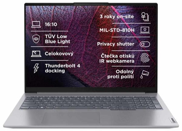 Lenovo ThinkBook 16 G7 IML Intel Ultra5-125U 16GB 512GB-SSD 16"WUXGA IPS AG IntelUHD Win11Pro ArcticGrey