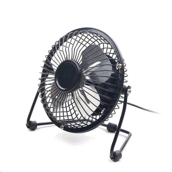 C-TECH Ventilátor UF-01,  100mm,  USB,  stolní,  černá