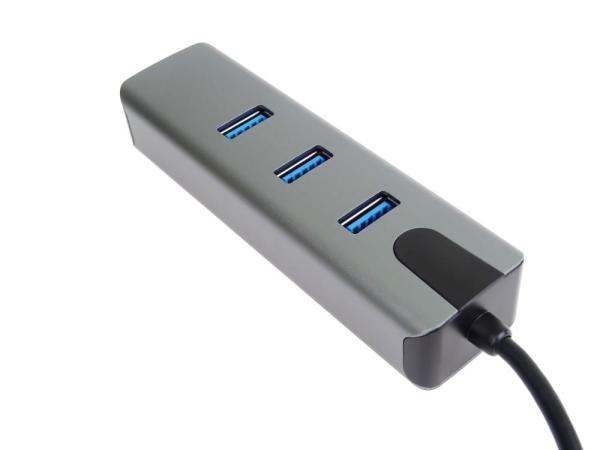 PremiumCord Adapter USB-C na Gigabit 10/ 100/ 1000Mbps + 3x USB3.2 konektor1