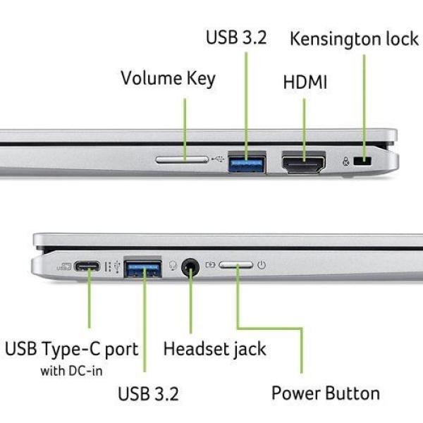 ACER NTB Chromebook Spin 312 (CP312-1HN-C67S), N100, 12.2"WUXGA, 8GB, 128GB eMMC, UHD, Chrome OS, Silver11