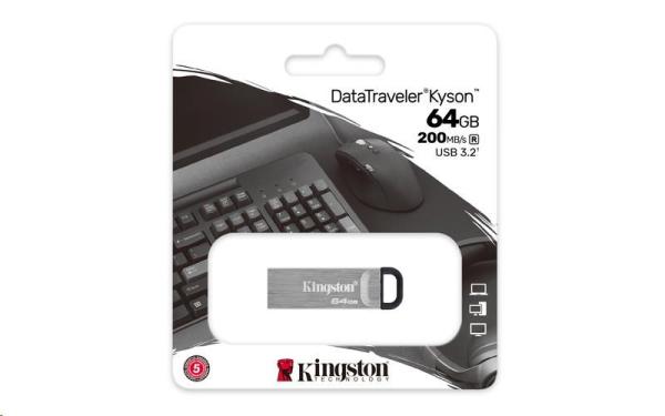 Kingston 64GB USB3.2 Gen 1 DataTraveler Kyson - COLOGO bez potisku jedna strana4