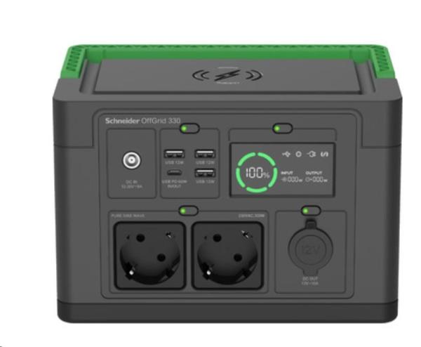 APC Schneider OffGrid Portable Power Station 330,  332Wh Li-ion,  2 Schuko,  Sinewave1