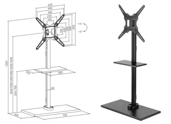 Stojan na televize Fiber Mounts FM97-24