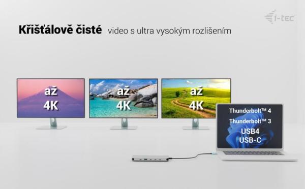 i-tec USB-C Metal Nano 3x Display Dock,  2x HDMI 1x USB-C video, PD 140W + Universal Charger 140 W6