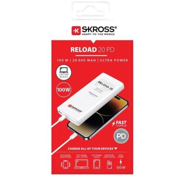 SKROSS powerbank Reload 20 100W PD,  20 000mAh,  USB A+C1
