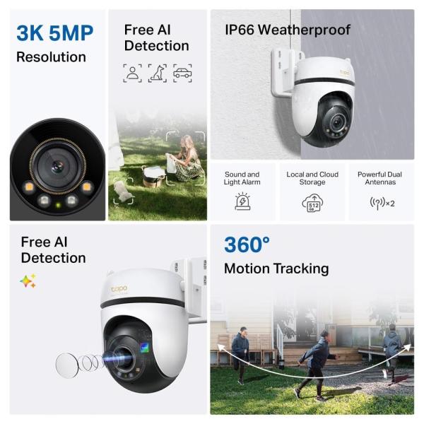 TP-Link Tapo C530WS venkovní-outdoor kamera (5MP,  3K 1620p,  WiFi,  IR 30m,  microSD card)4