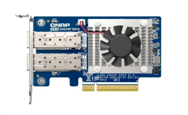 QNAP QXG-25G2SF-E810 - 2x 25GbE SFP28, PCIe Gen3 x81
