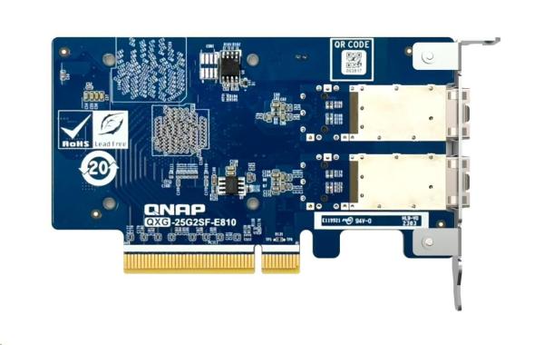 QNAP QXG-25G2SF-E810 - 2x 25GbE SFP28, PCIe Gen3 x83