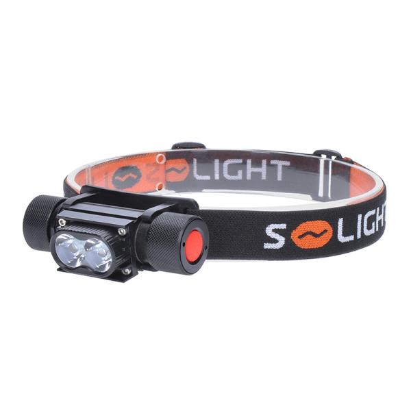 Solight LED čelová nabíjecí svítilna,  650lm,  Li-Ion