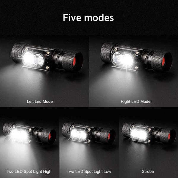Solight LED čelová nabíjecí svítilna,  650lm,  Li-Ion4