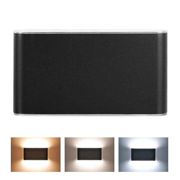 Solight LED venkovní nástěnné osvětlení Modena,  12W,  800lm,  3CCT,  černá
