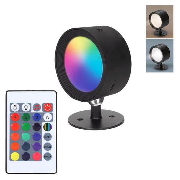 Solight LED nabíjecí RGB světlo,  dálkový ovladač,  Li-Ion,  USB-C