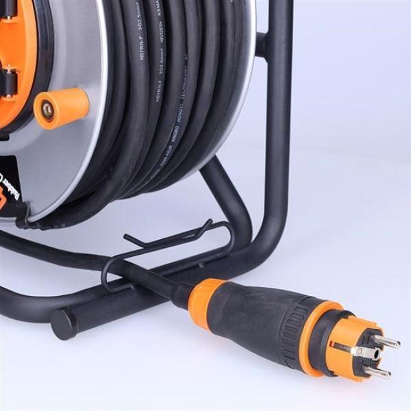 Solight 4z prodlužovací přívod - na bubnu, 40m guma H07RN-F, 3x 2, 5mm2, IP443