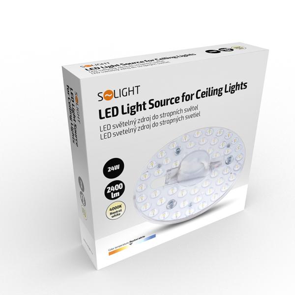 Solight LED světelný zdroj do stropních světel, 24W, 2400lm, 4000K, 167mm6