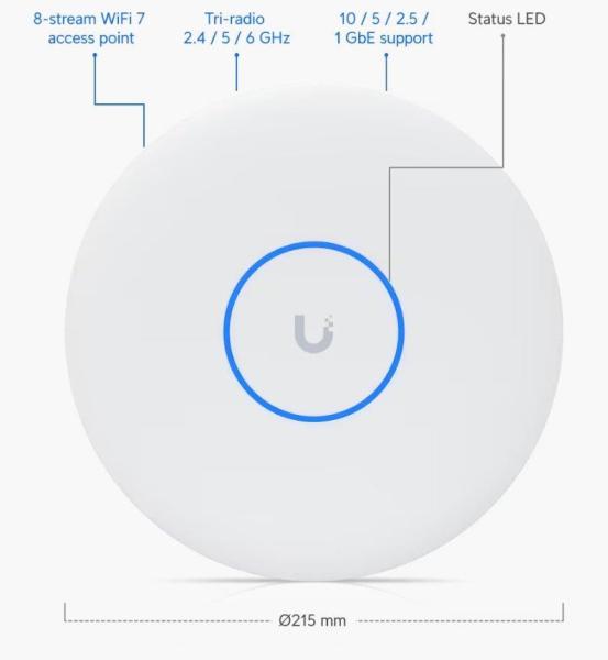 UBNT UniFi U7-Pro-XGS,  bez PoE adaptéru,  bílá1
