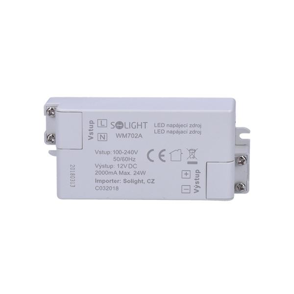 Solight LED napájecí zdroj,  230V - 12V,  2A,  24W,  IP200