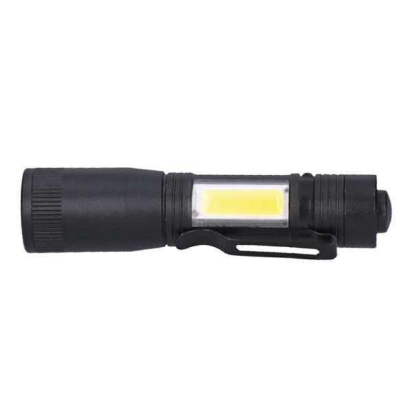 Solight LED kovová svítilna,  150 +60lm,  3W + COB,  AA,  černá1