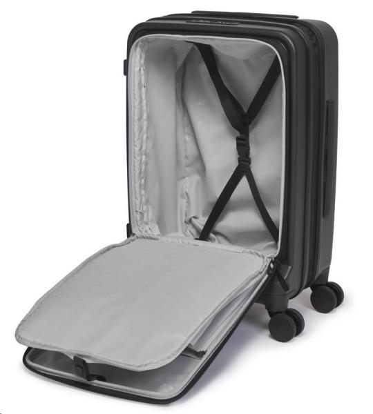 ACER Barcelona luggage 20", černý, pevný cestovní kufr, materiál: 100% recyklovaný PET, TSA kombinační zámek4