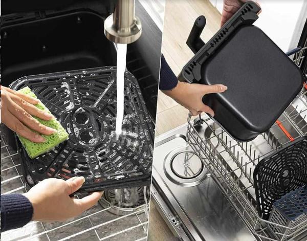 BAZAR - Cosori Dual Blaze 6.4L SMART horkovzdušná  fritéza + 5x špíz a gril. rošt, grey - Poškozený kus8