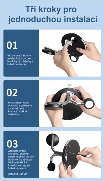BAZAR - 1stCOOL bezdrátová QI nabíjecí stanice 3v1,  MagSafe kompatibilní - Po opravě11
