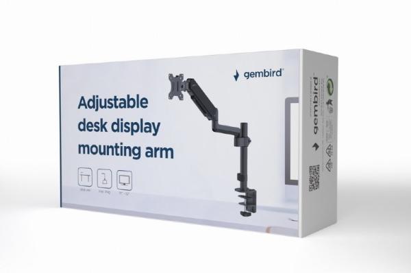 BAZAR - GEMBIRD Držák monitoru na stůl MA-DA1P-01,  naklápěcí,  až do 32” a 9kg,  černý,  poškozený obal2