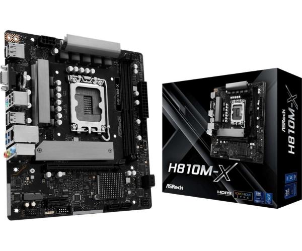 ASRock MB Sc LGA1851 H810M-X,  Intel H810,  2xDDR5,  1xDP,  1xHDMI,  1xVGA,  mATX