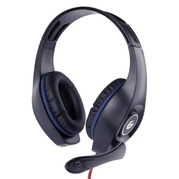 GEMBIRD sluchátka s mikrofonem GHS-05-B, gaming, černo-červená, 1x 4-pólový 3, 5mm jack