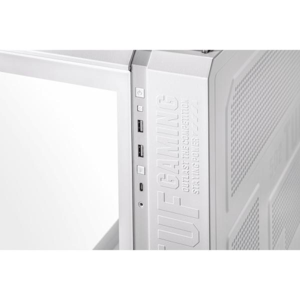 BAZAR - ASUS case TUF GAMING GT502 PLUS,  Mid Tower,  průhledná bočnice,  4x 120mm ARGB Fan,  bílá - Poškozený obal (Komplet4