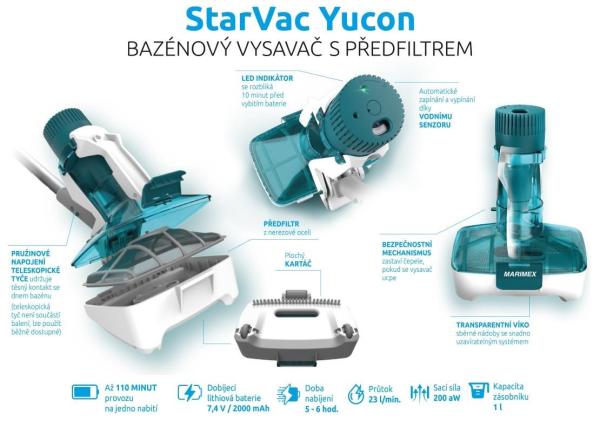 Marimex StarVac Yucon bazénový vysavač0