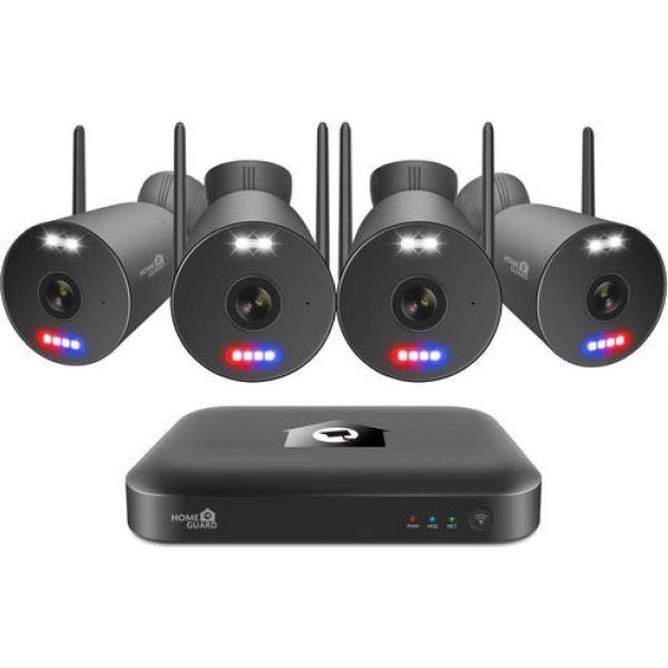 iGET HGNVK109104 - kamerový Wi-Fi set, 3K rozlíšenie, 10CH NVR + 4x kamera so zvukom, IR + LED, CZ app