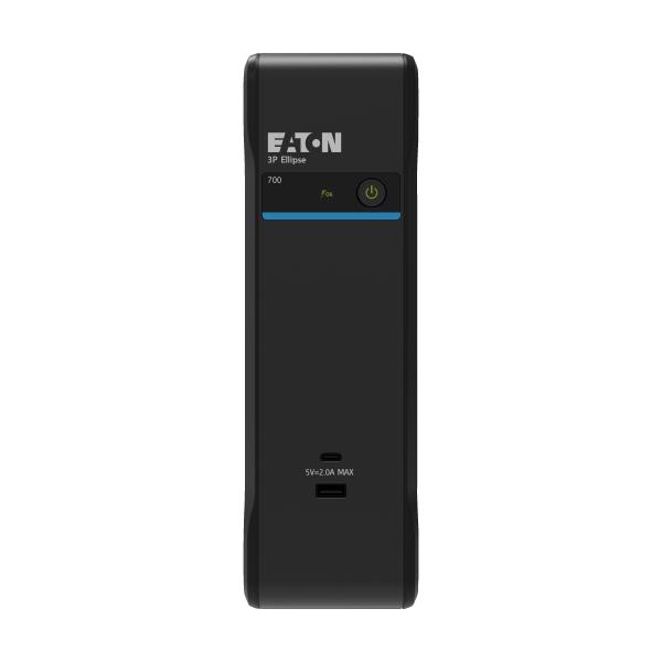 Eaton 3P Ellipse UPS DIN USB,  700VA,  420W,  Vstup: C14,  Výstupy: (3) Typ E,  (1) Pouze přepěťová ochrana Typ E,  Tower