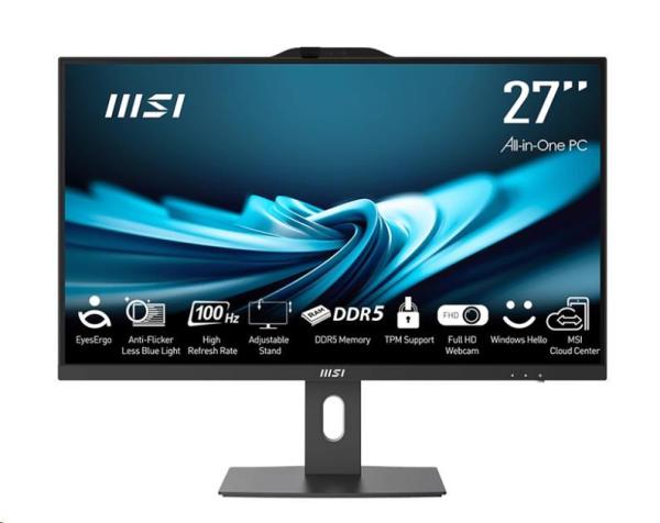 MSI PC AiO PRO AP272P 14M-886XEU,  i7-14700,  27" FHD,  Anti-Glare,  Non-touch,  16GB,  1TB SSD,  N/ A,  No OS,  Black