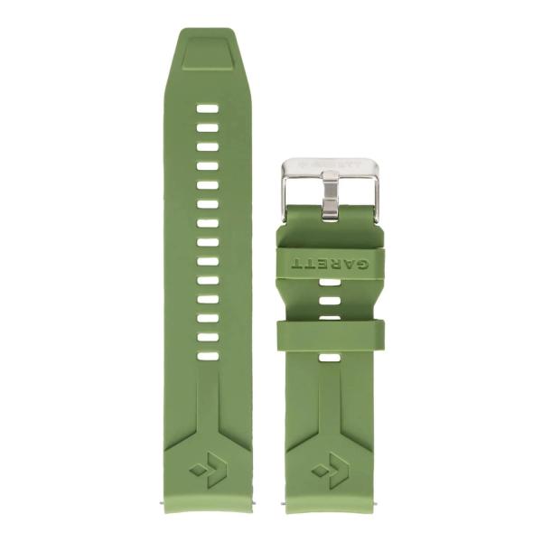 Garett univerzální řemínek 22 mm,  zelený silikonový