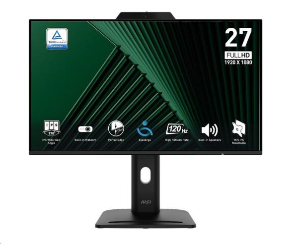 MSI LCD PRO MP272PMG,  27" 1920x1080,  IPS,  100Hz,  1ms,  VESA 100x100mm,  N/ A,  Black
