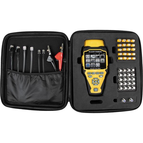 KLEIN TOOLS - VDV Scout® Pro Max Tester s přijímačem Set - 20x RJ45,  20x F-konektor
