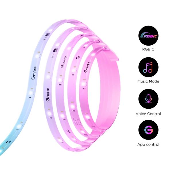 Govee WiFi RGBICW Smart PRO LED pásek 3m MATTER - extra odolný1