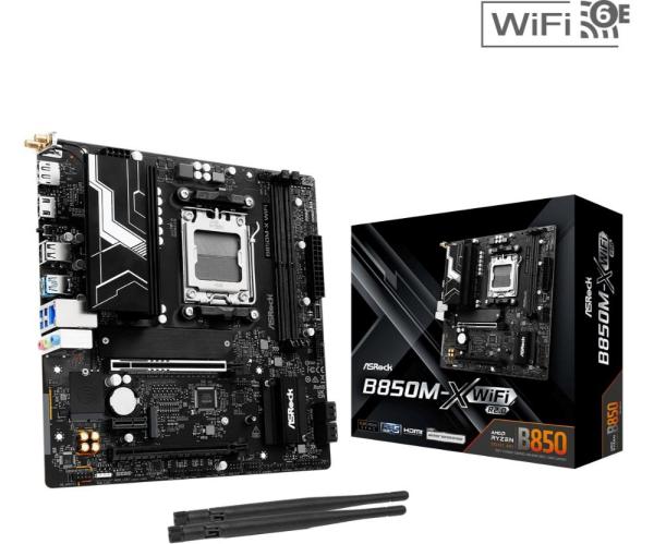 ASRock MB Sc AM5 B850M-X WIFI R2.0,  AMD B850,  2xDDR5,  1xDP,  1xHDMI,  WiFi,  mATX