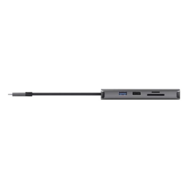 TRUST Dokovací stanice DALYX USB-C,  8v1,  HDMI,  RJ45,  2xUSB-C,  2xUSB-A,  microSD/ SD karta,  šedá6