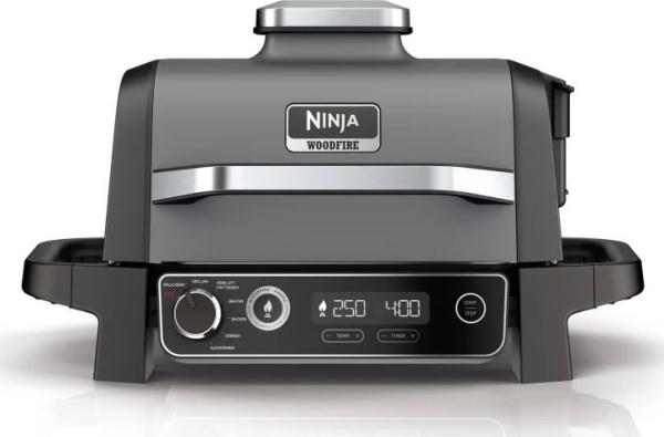 Ninja OG701DE elektrický gril, horkovzdušná fritéza a udírna, 2400W, 7 programů, černá