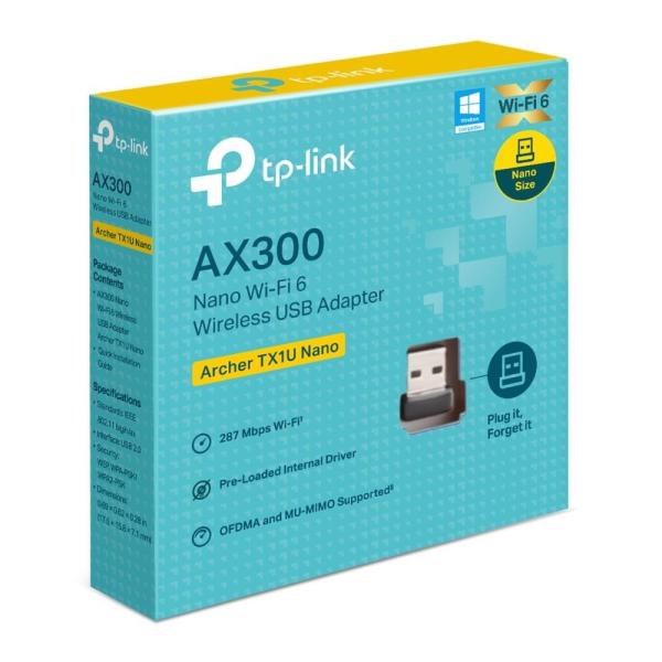 TP-Link Archer TX1U Nano WiFi6 USB adapter (AX300, 2, 4GHz/ 5GHz, USB2.0)4