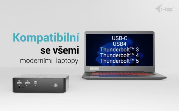 i-tec Thunderbolt 5 Quattro Display Docking Station,  Power Delivery 140W5